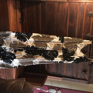 Leaf print jump suit